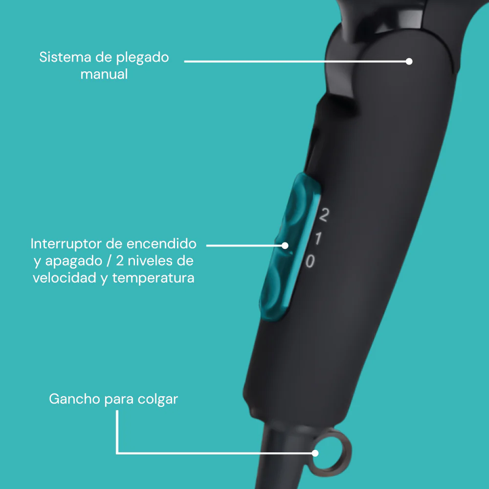 Secador de Pelo Plegable Bezel - Imagen 5
