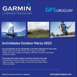 Carta Nautica Garmin de Costa Atlantica Uruguaya y Río Uruguay Actividades Outdoor.