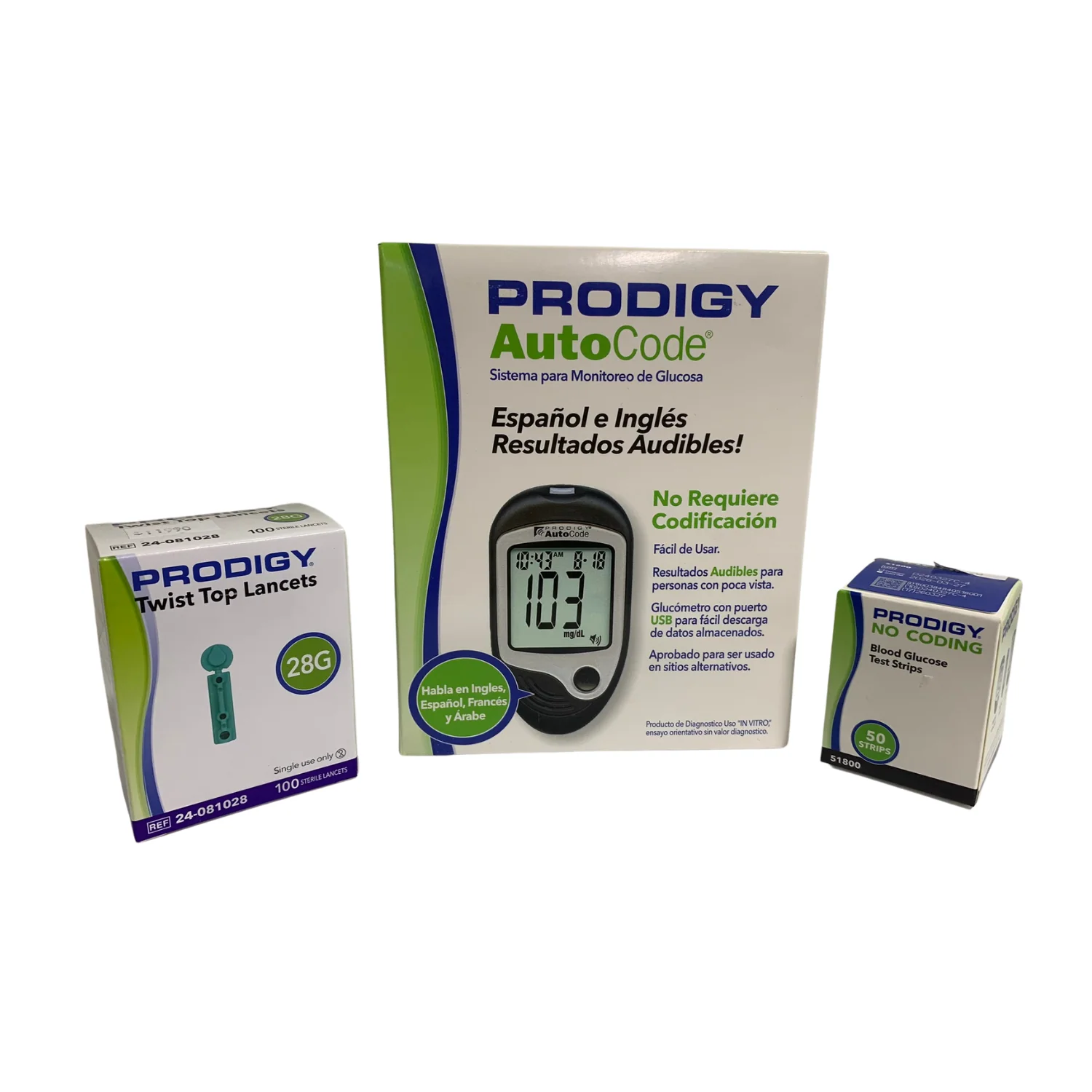 Glucómetro Medidor de Glucosa Prodigy AutoCode - Imagen 2
